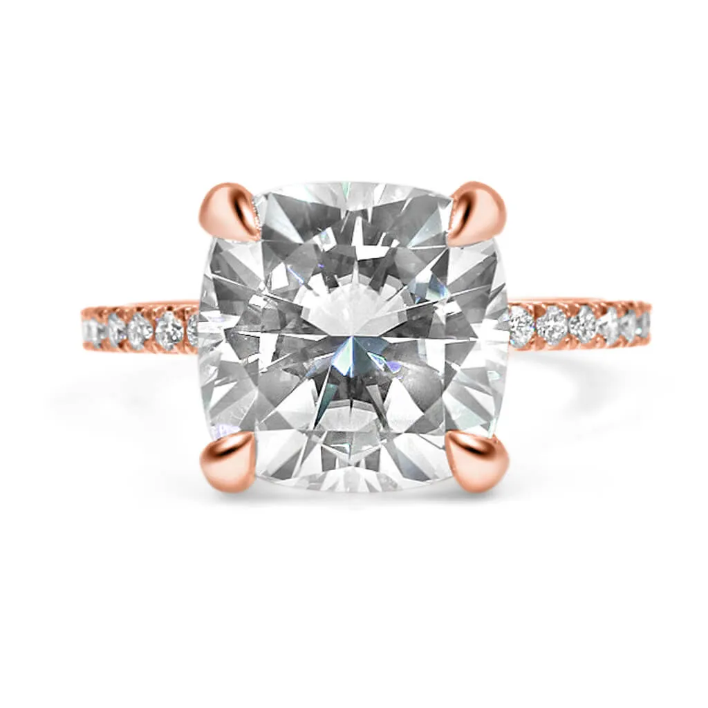 Neva | Cushion Moissanite Engagement Ring