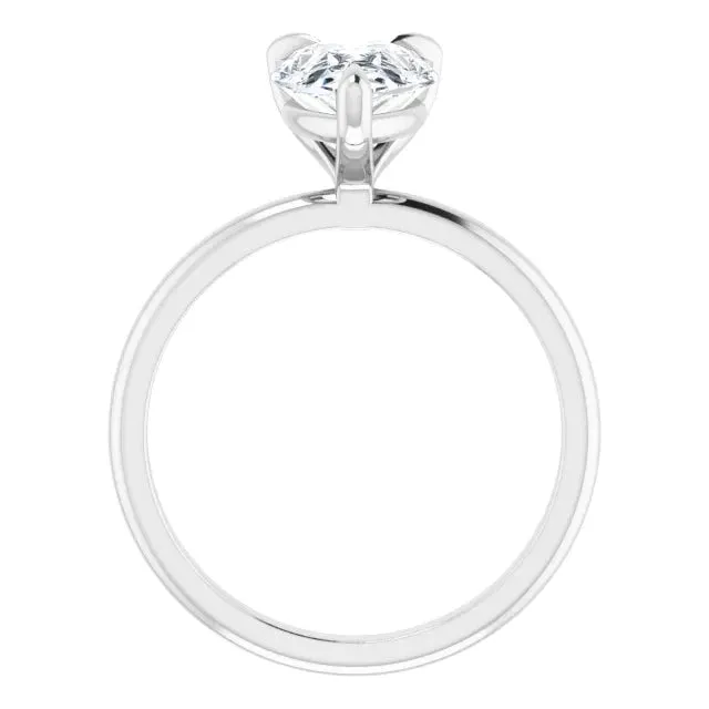 Pear Solitaire Engagement Ring Setting