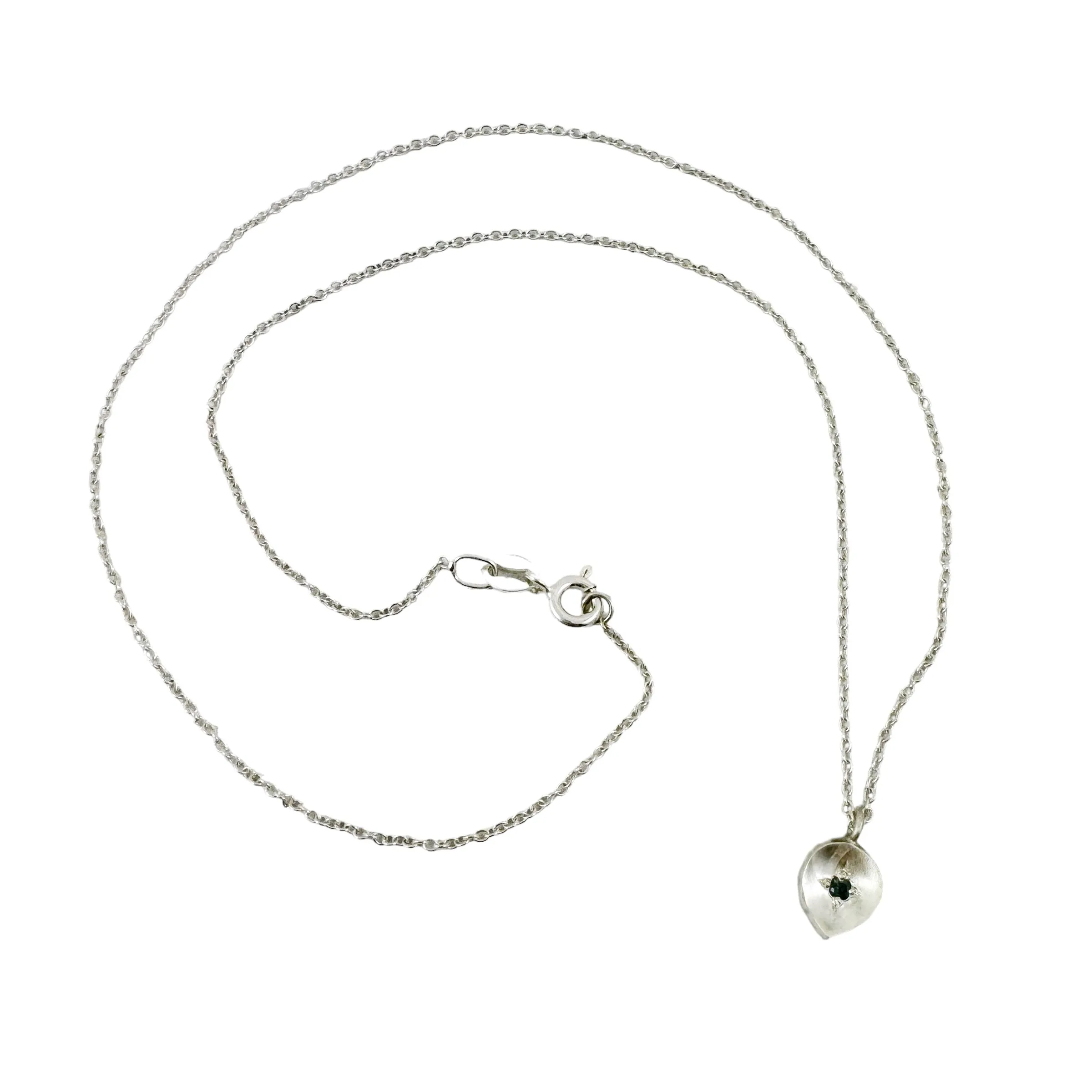 Picked Petal Sapphire & Silver Necklace - Leah Abercrombie