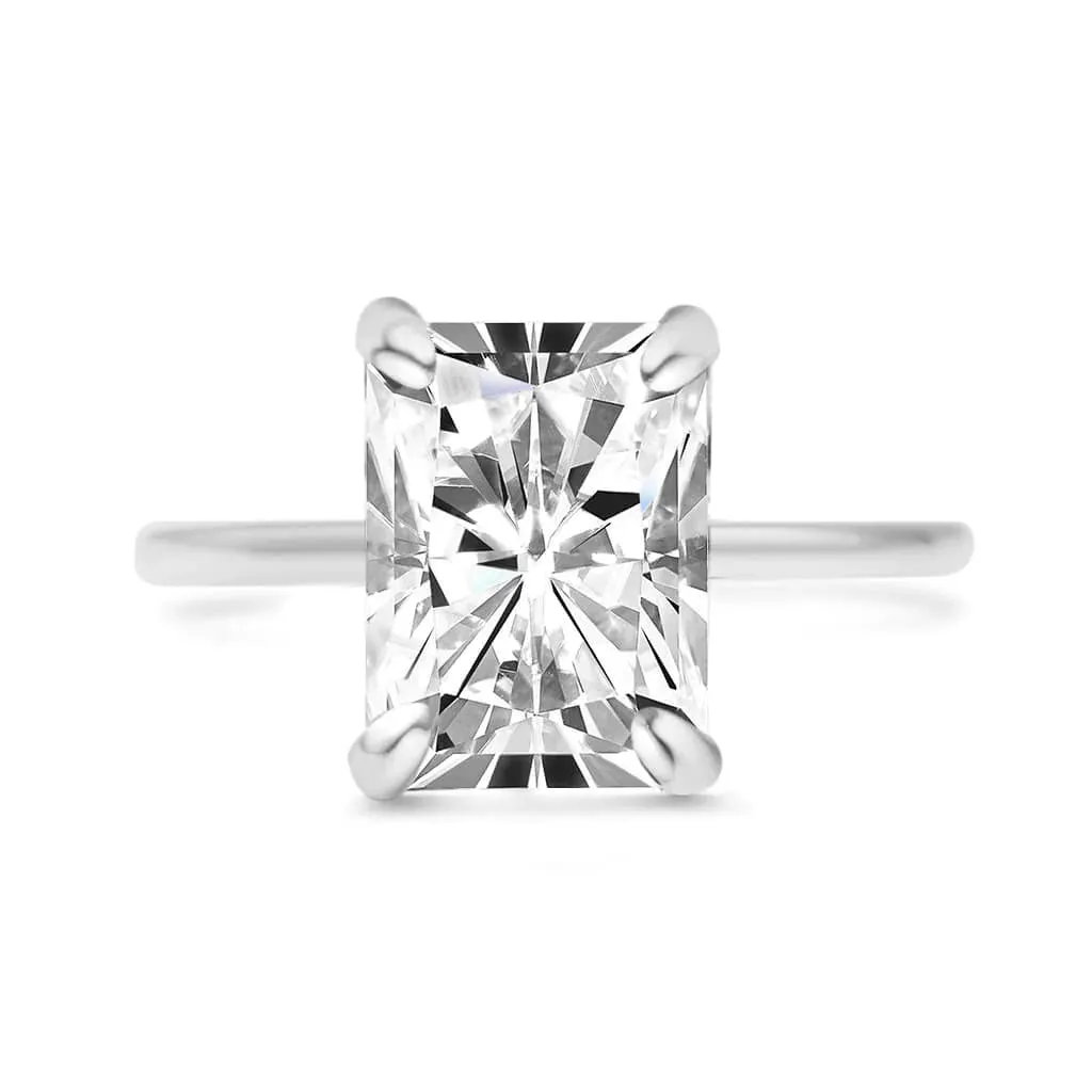 Radiant Solitaire Engagement Ring Setting