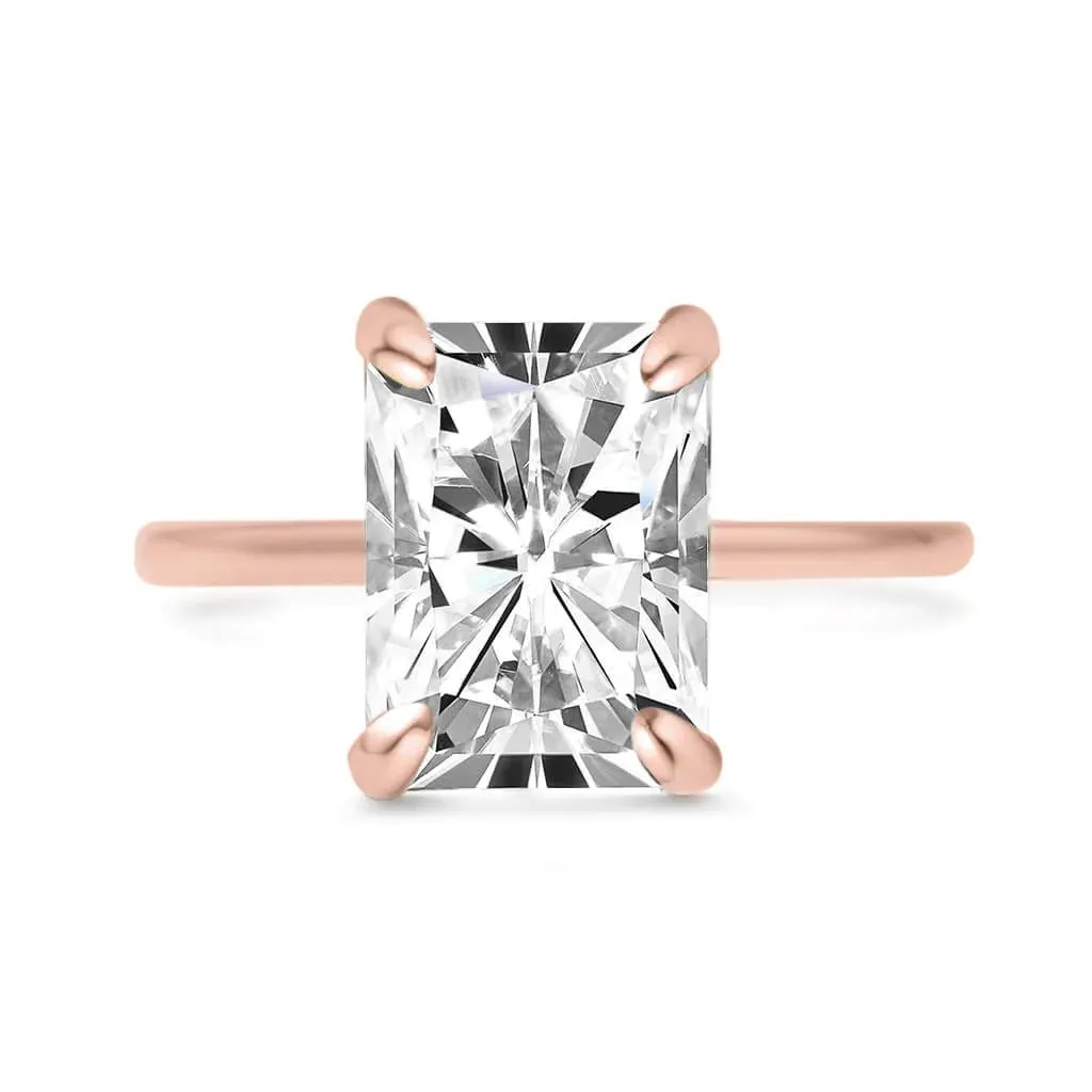 Radiant Solitaire Engagement Ring Setting