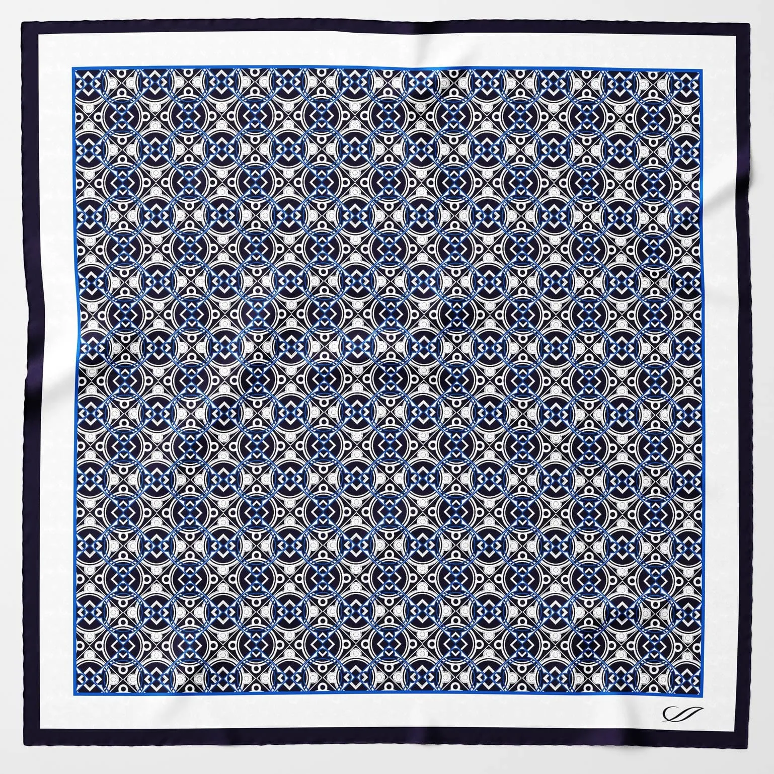 Ravello - Silk Pocket Square - Navy