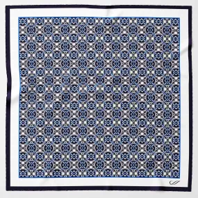 Ravello - Silk Pocket Square - Navy