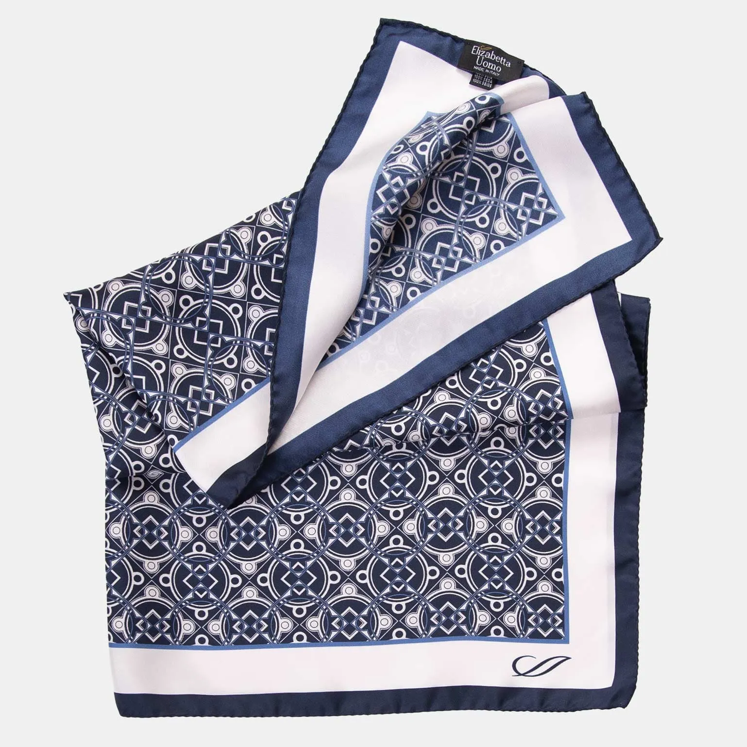 Ravello - Silk Pocket Square - Navy