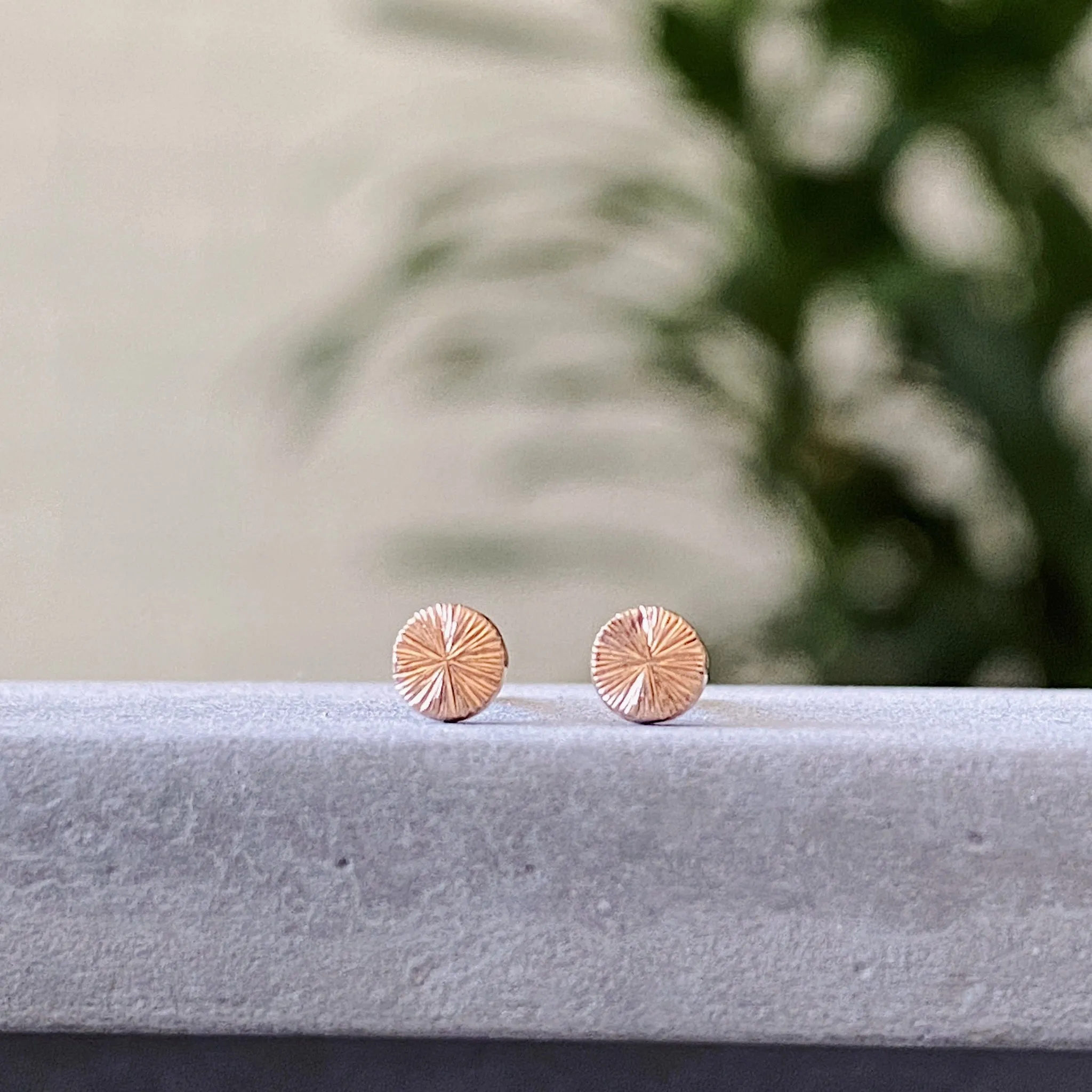 Rise Rose Gold Studs