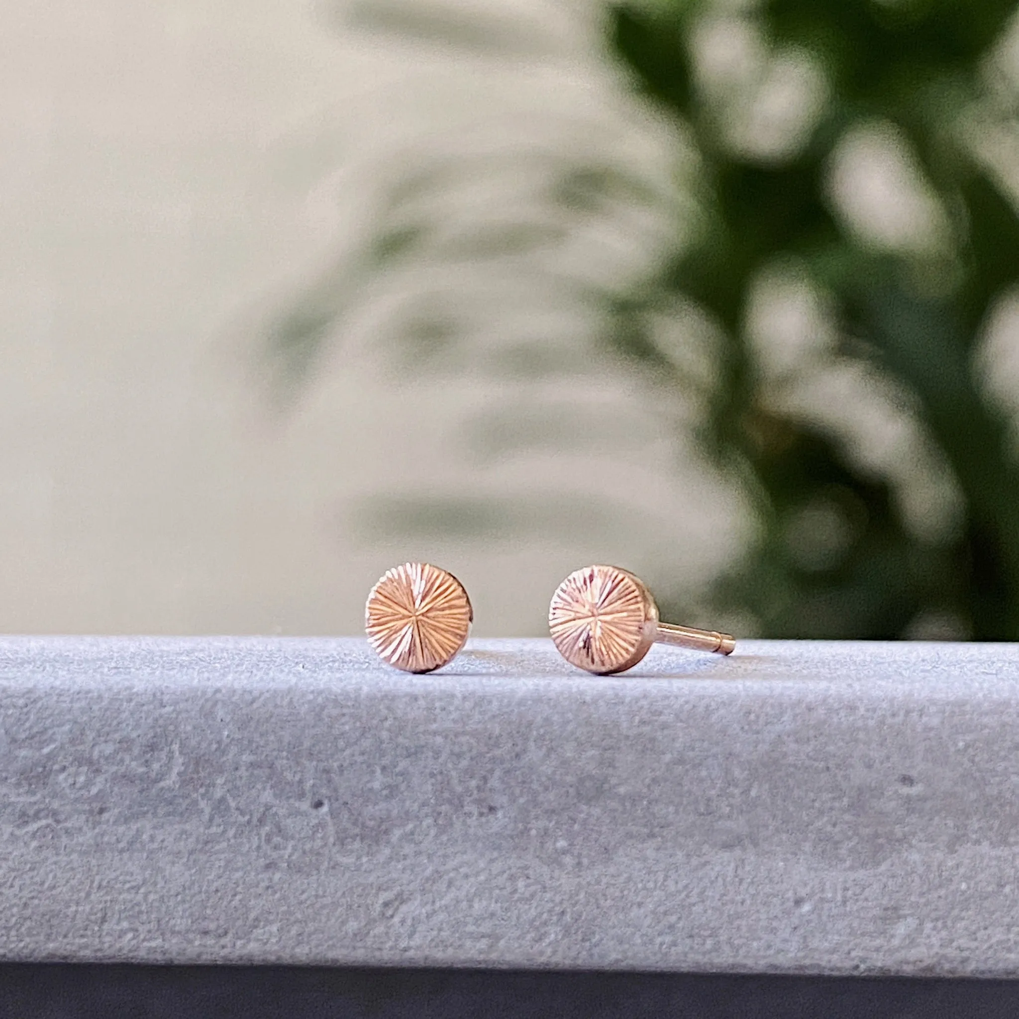 Rise Rose Gold Studs