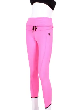 Roll Down Leg Lengthening Leggings Pink