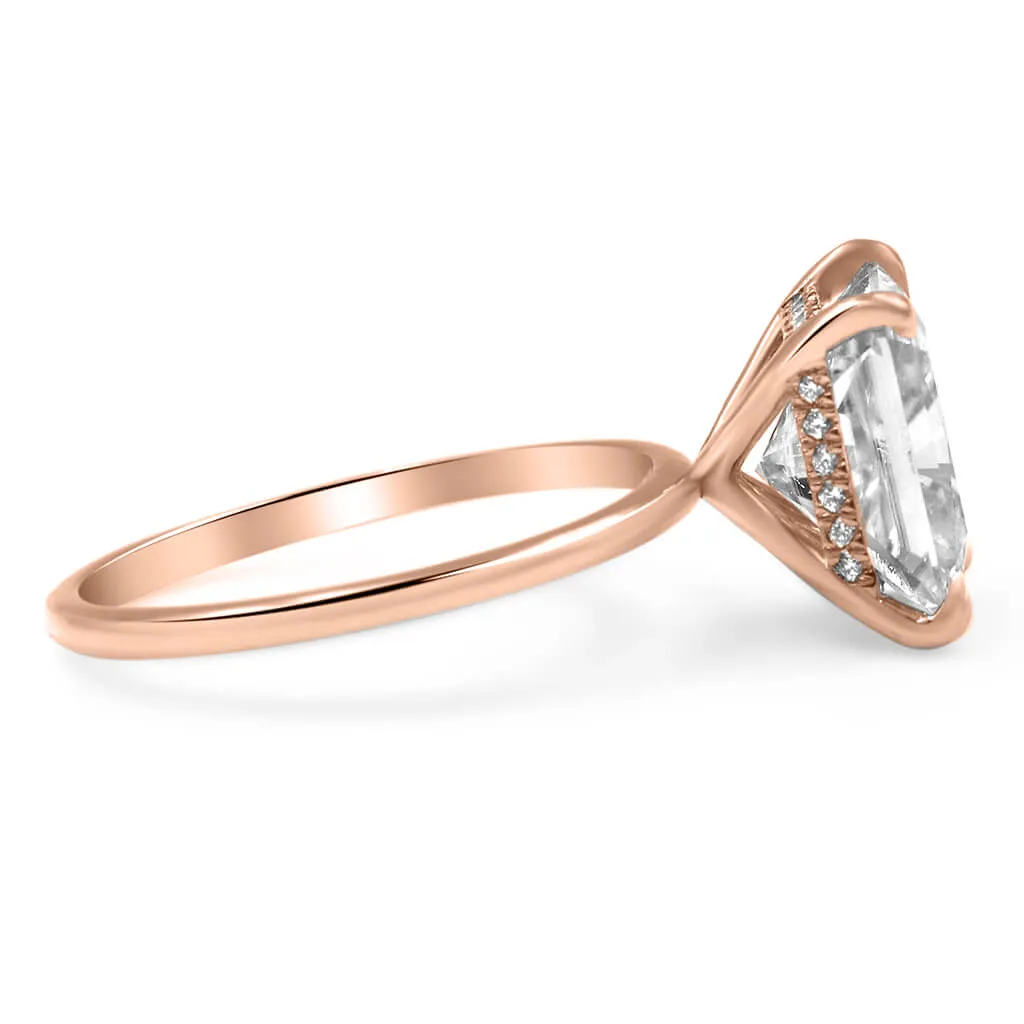 Rose | Radiant Moissanite Engagement Ring