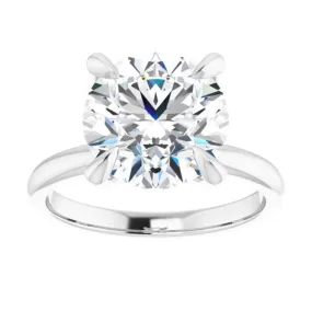 Round Moissanite Solitaire Engagement Ring 9mm Around 2.70ct