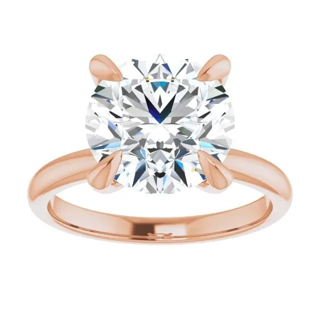 Round Moissanite Solitaire Engagement Ring