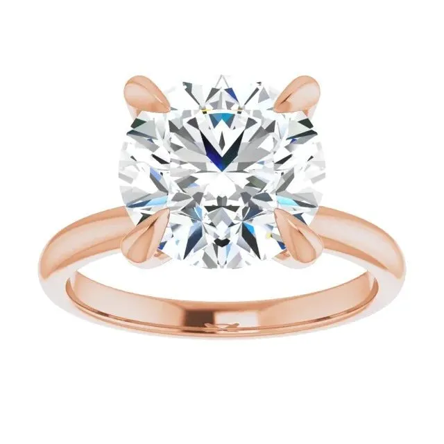 Round Solitaire Engagement Ring Setting