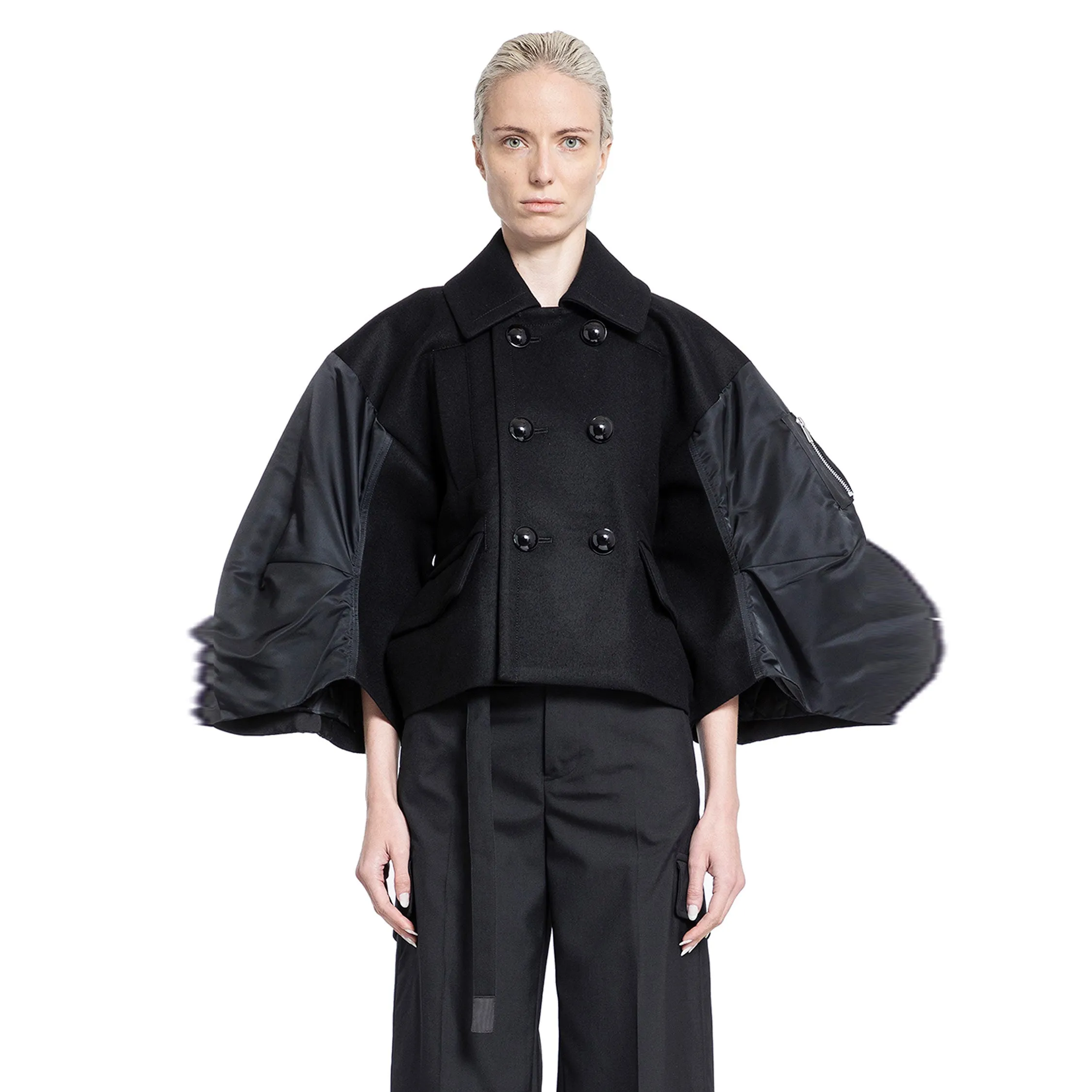 SACAI WOMAN BLACK JACKETS