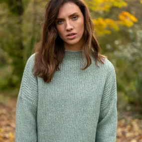 Sage Green Ciara Funnel Neck Sweater