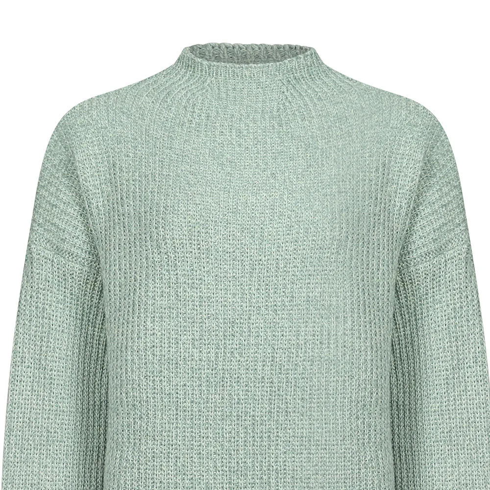 Sage Green Ciara Funnel Neck Sweater