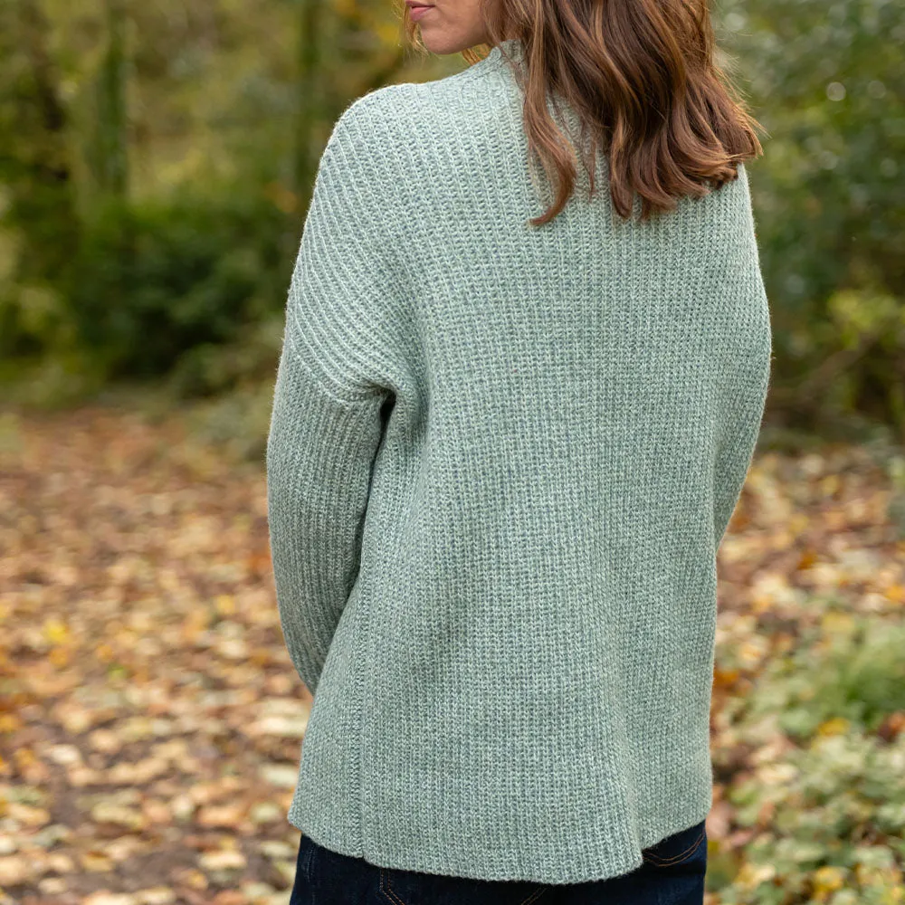 Sage Green Ciara Funnel Neck Sweater