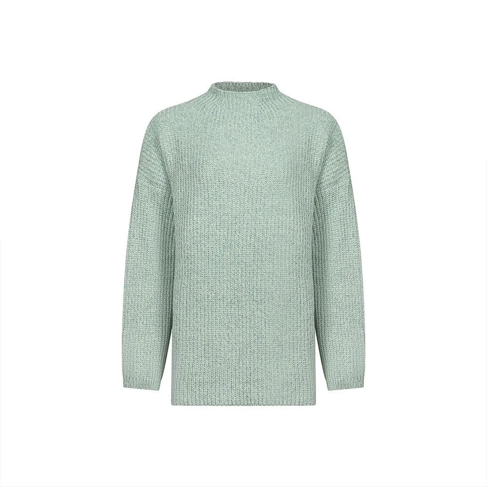 Sage Green Ciara Funnel Neck Sweater