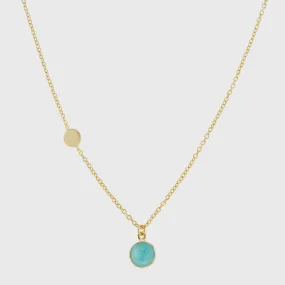 Salina Gold Vermeil Disc & Amazonite Necklace