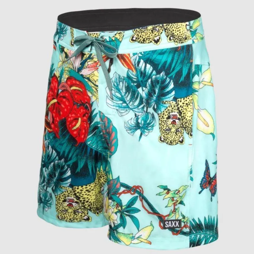 SAXX Betawave Men's 17 Swim Short in Blue Disco Jungle