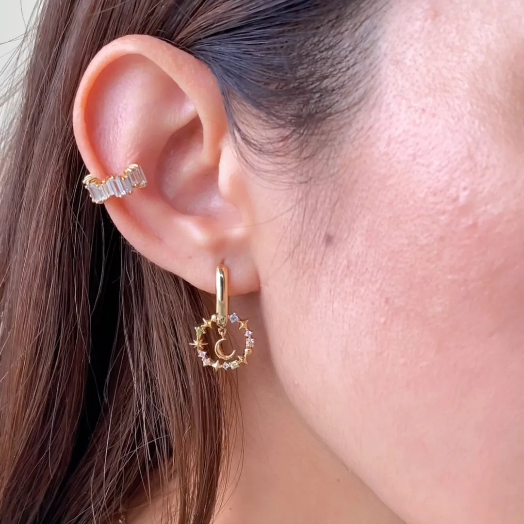 Selene Gold Huggie Earrings