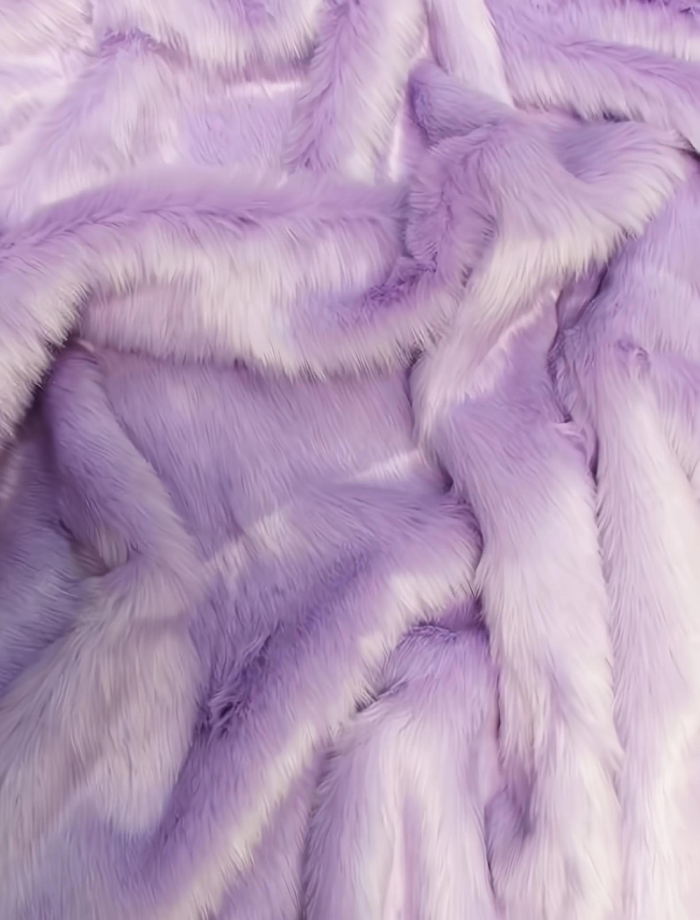 Short Shag Faux Fur Fabric / Lavender / Sold By The Yard (Closeout)