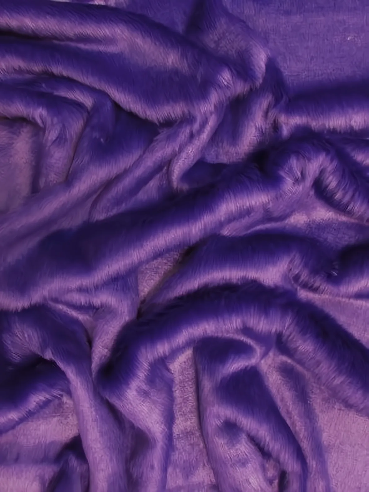 Short Shag Faux Fur Fabric / Purple / Sold By The Yard (Closeout)