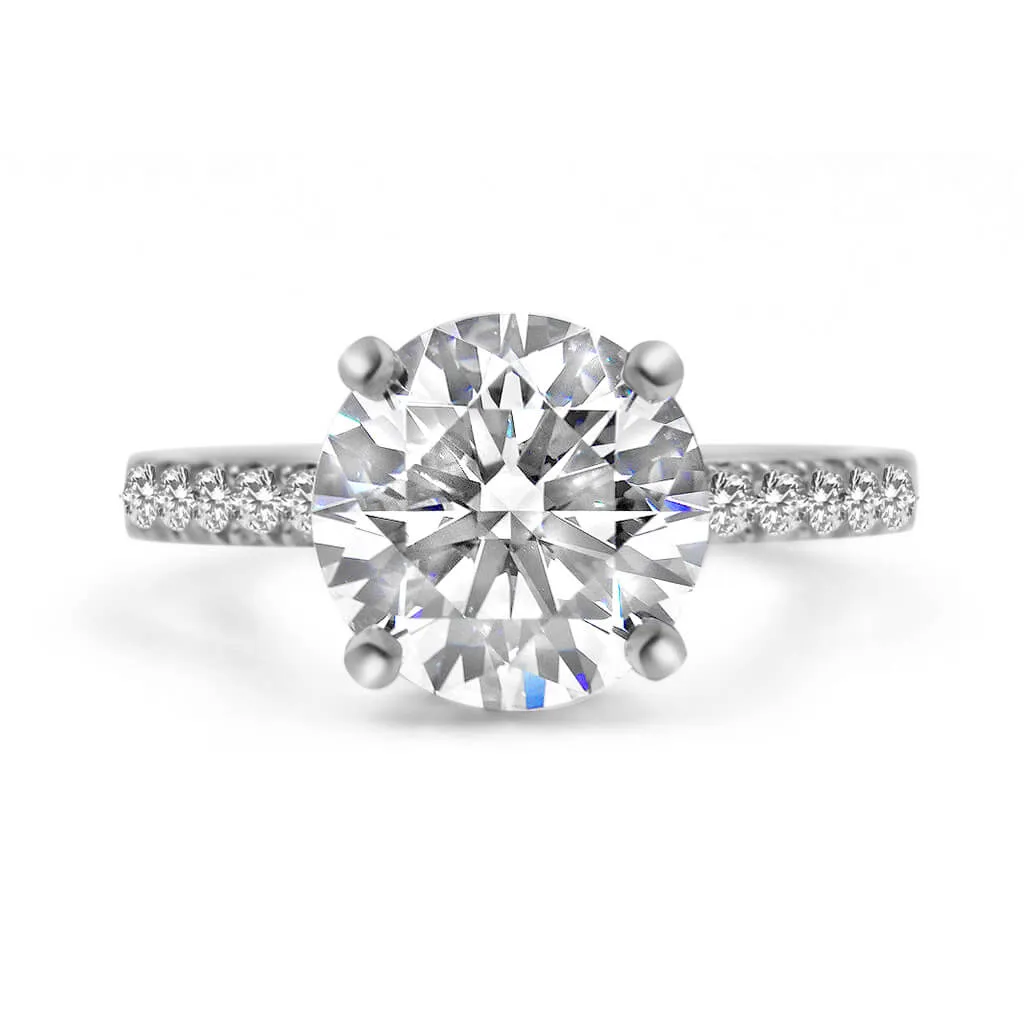 Sidney | Round Moissanite Engagement Ring