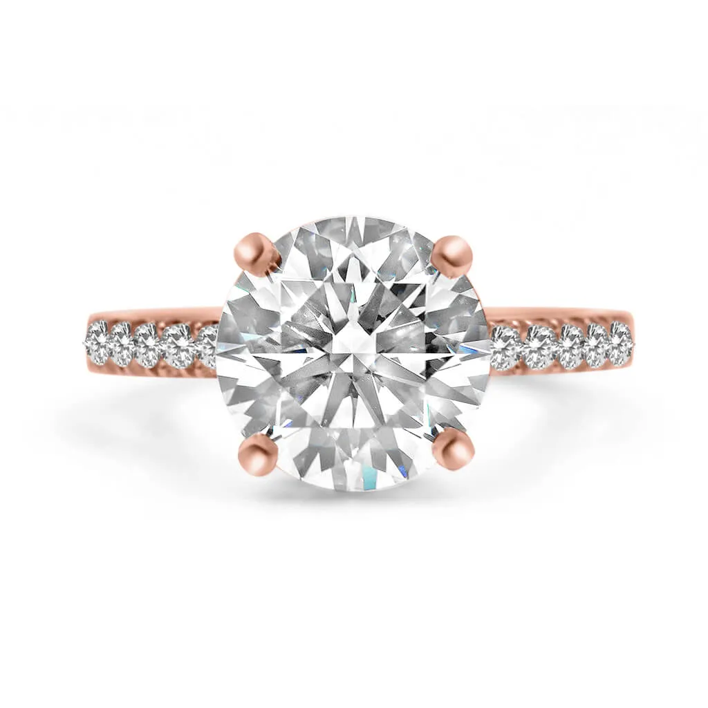 Sidney | Round Moissanite Engagement Ring