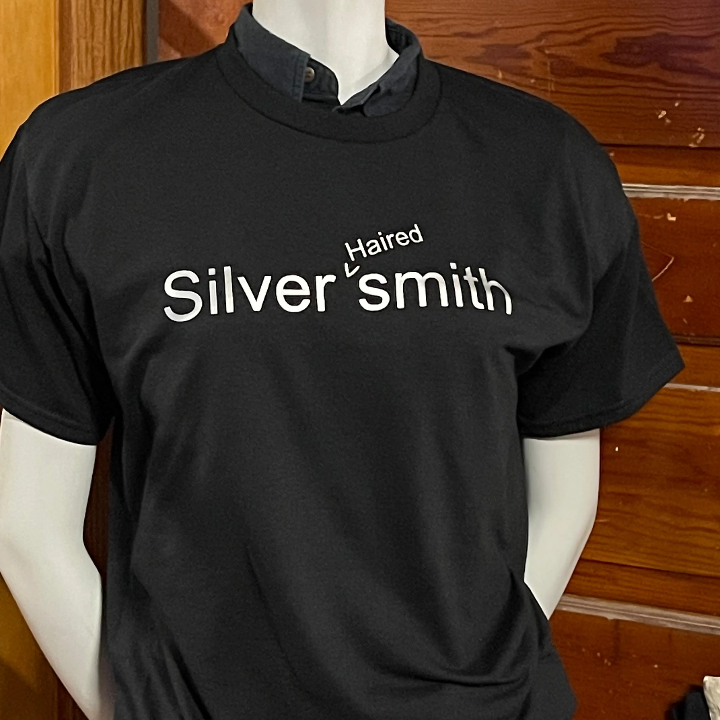 Silver Haired Smith Short Sleeve TShirt in Black