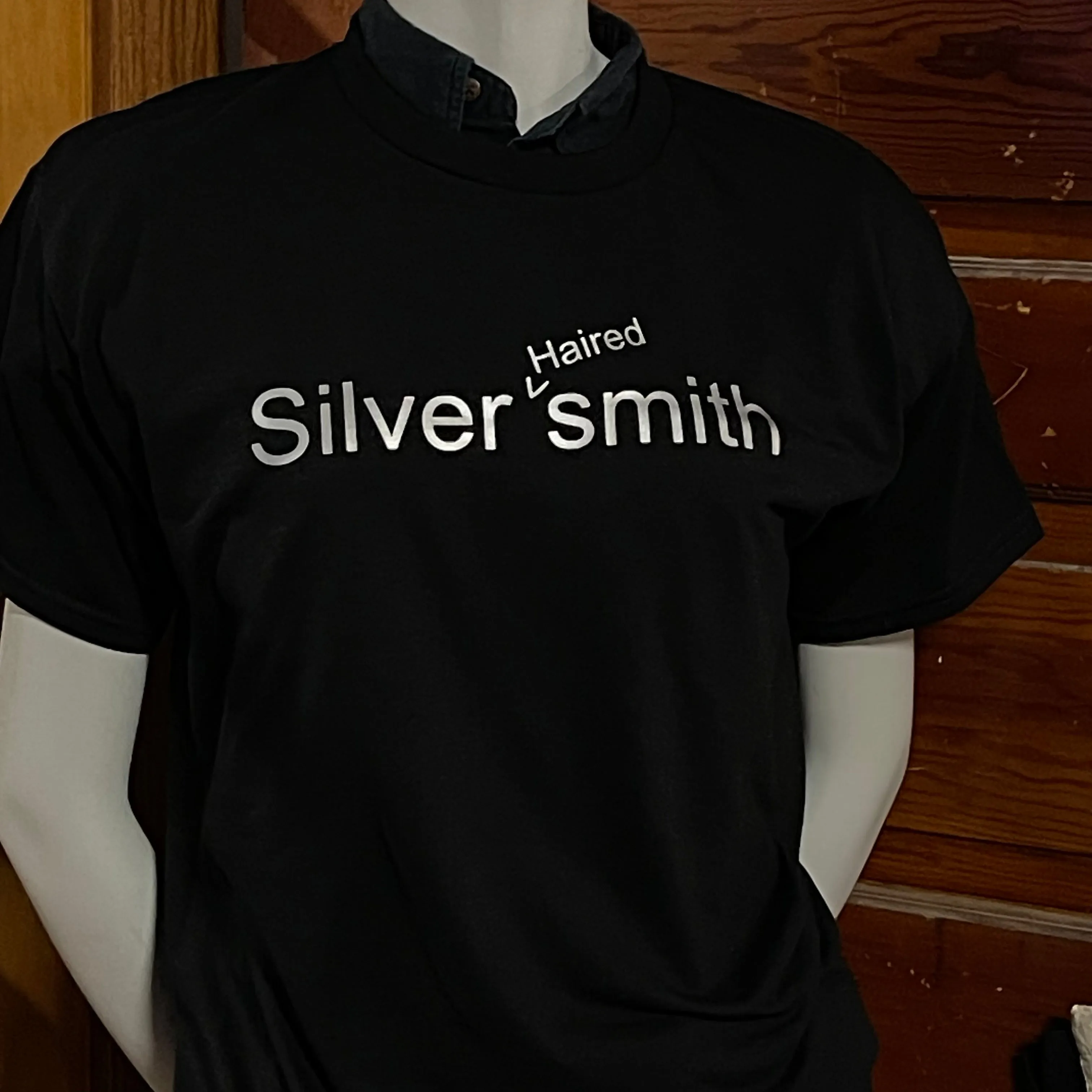 Silver Haired Smith Short Sleeve TShirt in Black