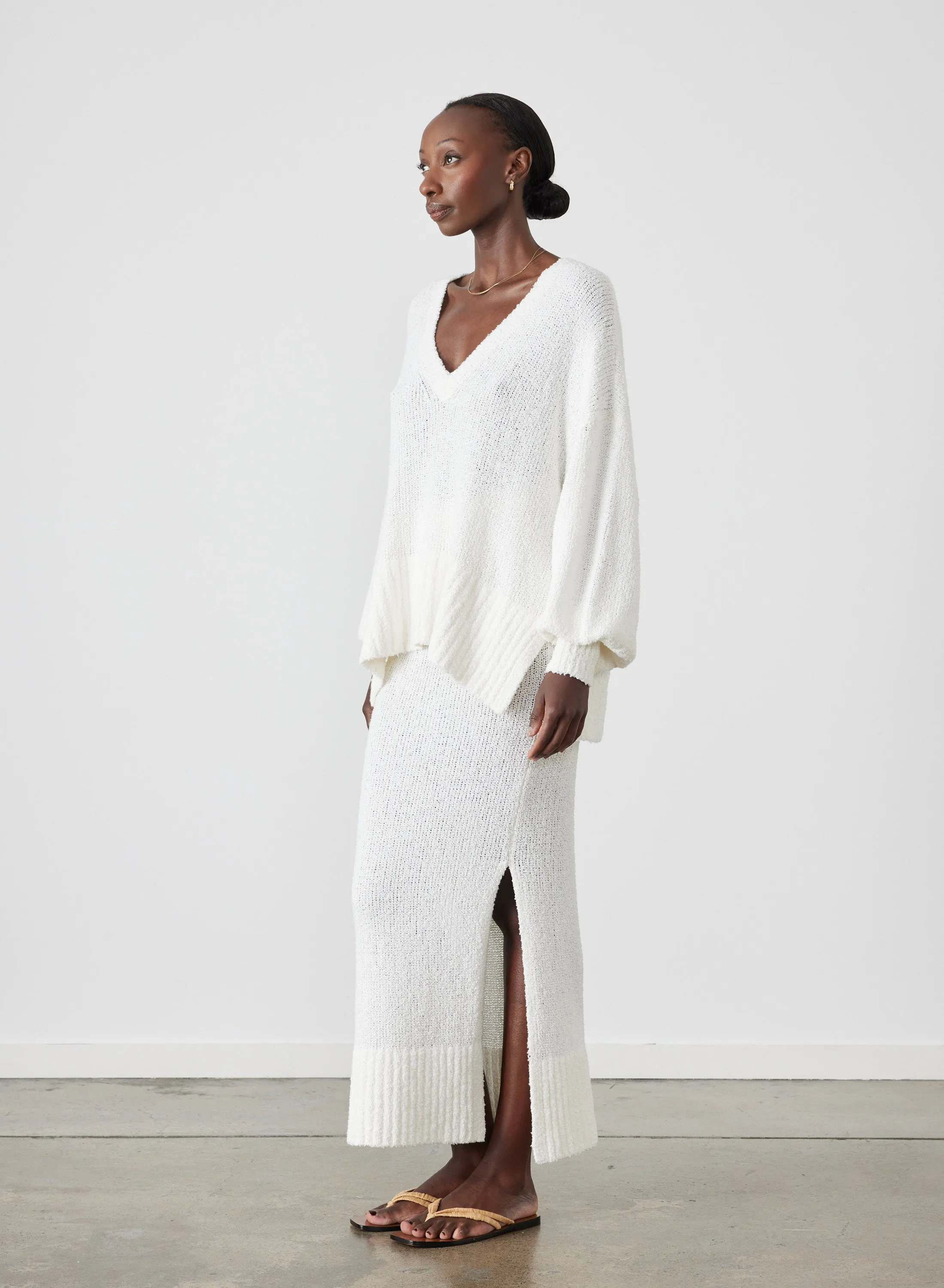 Siona Organic Cotton Cashmere Knit | Cream