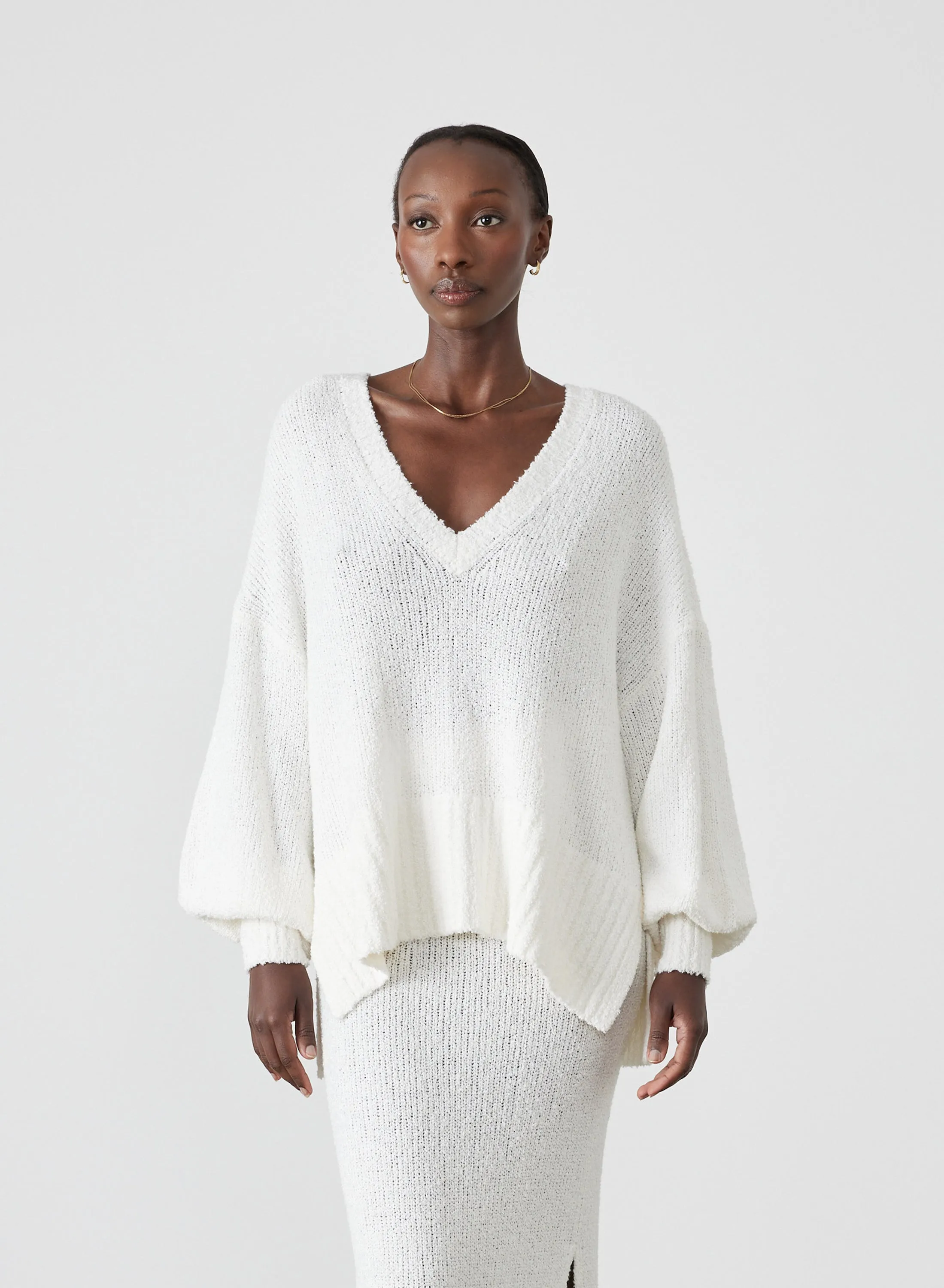 Siona Organic Cotton Cashmere Knit | Cream