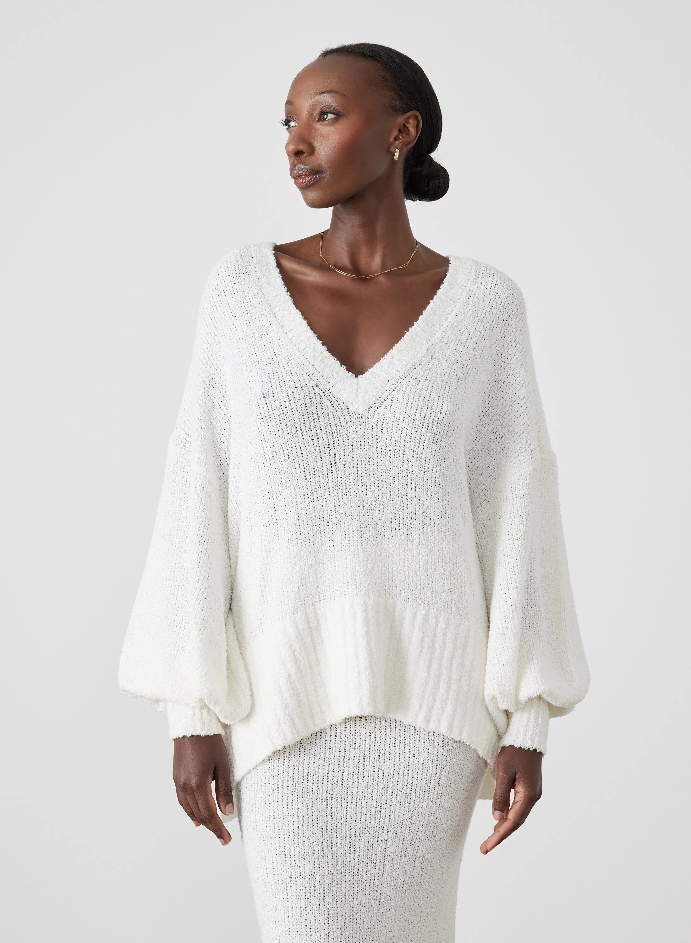 Siona Organic Cotton Cashmere Knit | Cream