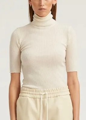 SPRWMN Cashmere Turtleneck Chalk