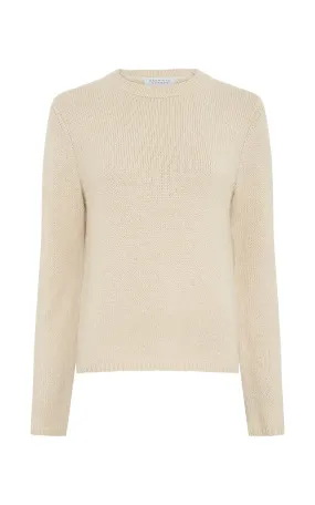 Titus Knit Sweater in Ivory Cashmere