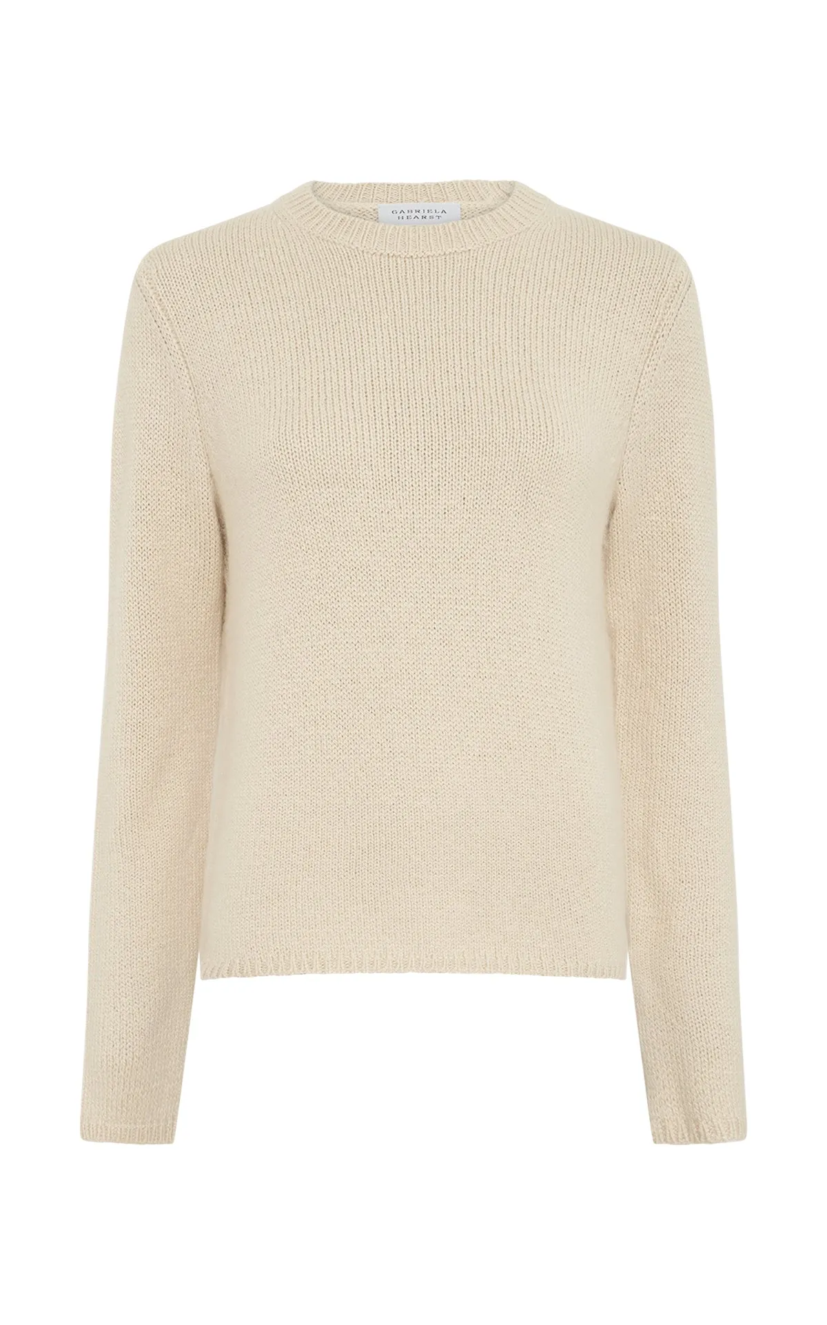 Titus Knit Sweater in Ivory Cashmere