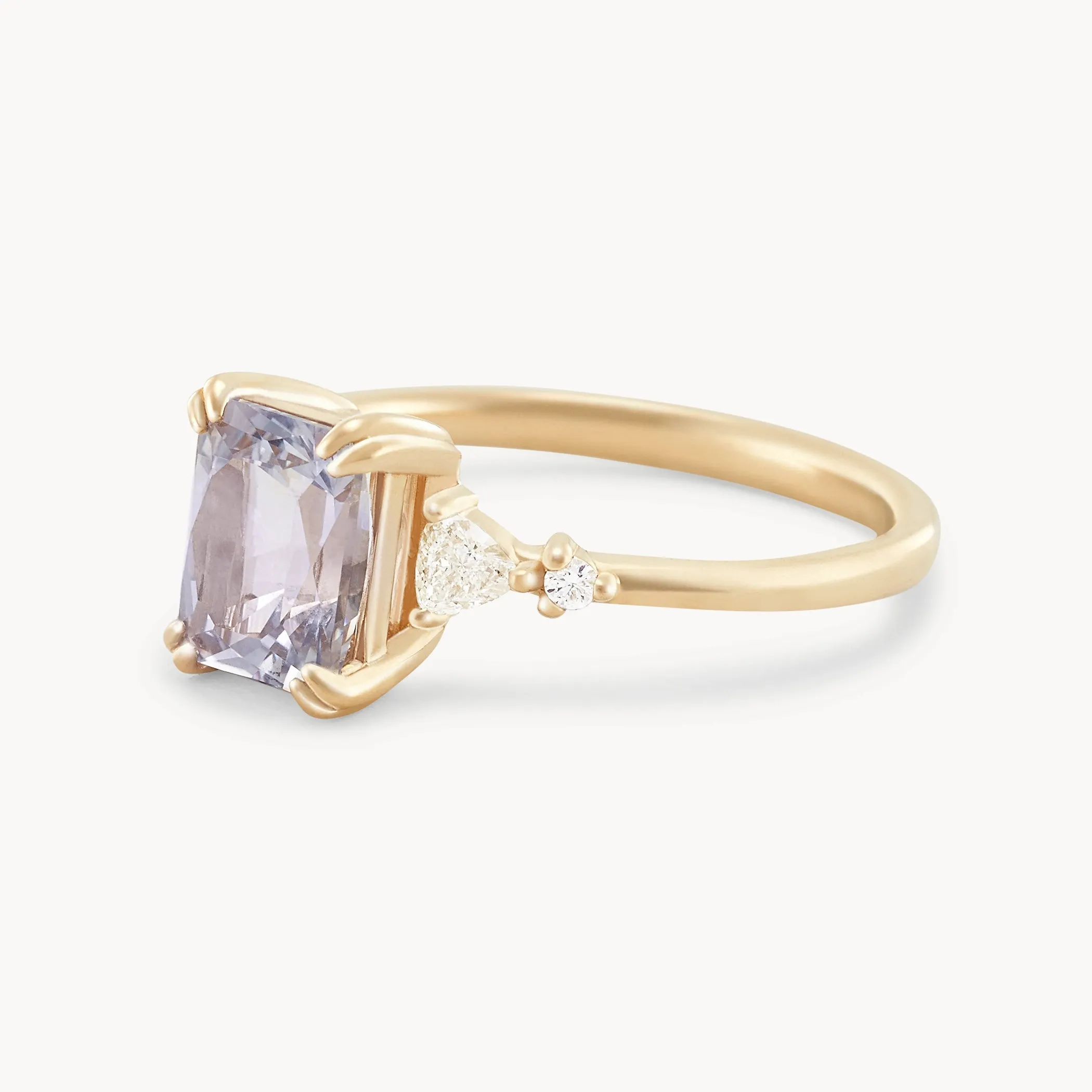 twilight mist one-of-a-kind - 14k yellow gold ring, lavender sapphire AC