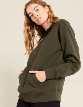 Unisex Quarter Zip Sweater - Dark Olive