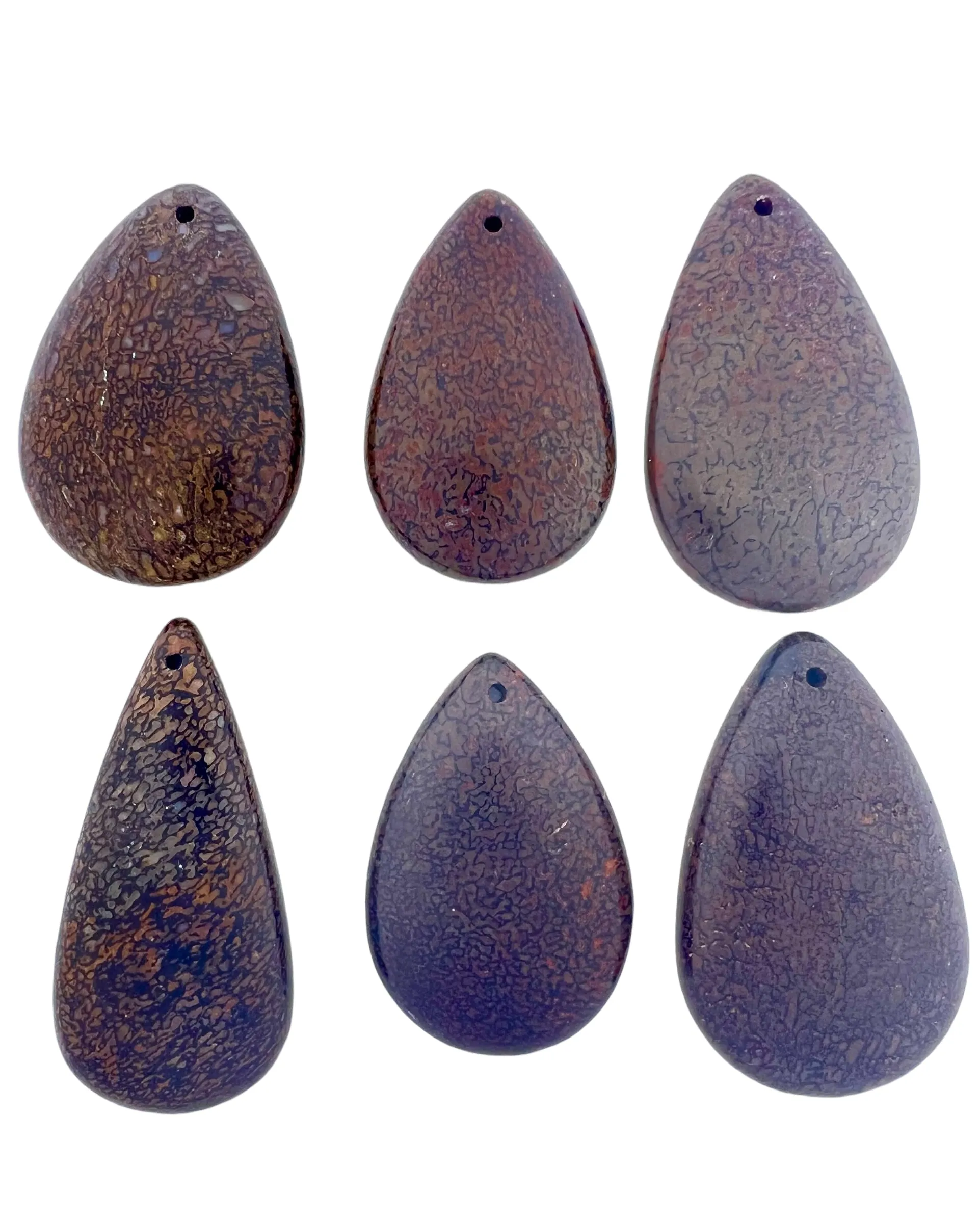 Utah Dinosaur Teardrop Shaped Focal Pendant Beads, (Select One Stone)